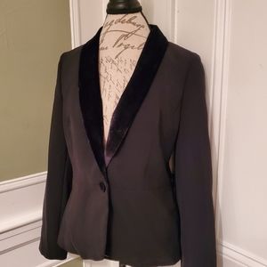 *Final price* Talbots black jacket- velvet shawl tuxedo collar sz Womens 18WP
